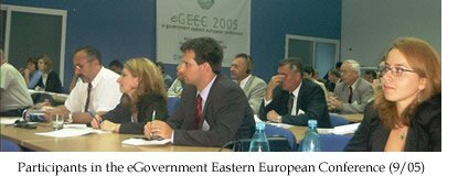 Participants in the eGovernment Eastern European Conference in September 2005.