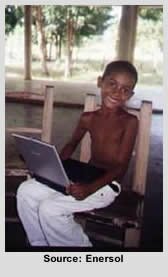  Child with laptop 