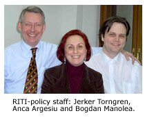 RITI Team: Jerker Torngren, Anca Argesiu and Bogdan Manolea.