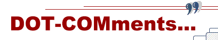 DOT-COMments logo with a link to the DOT-COMments e-newsletter home page