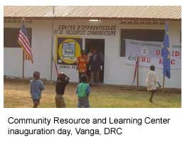 Community Resource and Learning Center inauguration day, Vanga, DRC