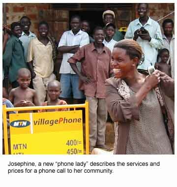 Josephine, a new phone lady describes the services and prices to her community.