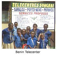 Children outside a Benin Telecenter