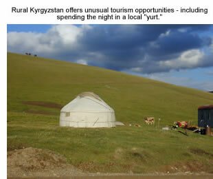 Tent-like habitation in rural Kyrgyzstan
