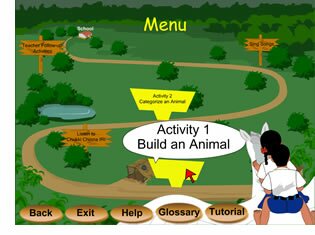 Screen short of the Animal Discovery Learning Game CD-ROM