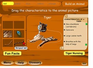 Screen shot of the Animal Discovery Learning Game CD ROM
