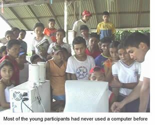 Most of the young participants in the digital inclusion workshop had never used a computer before