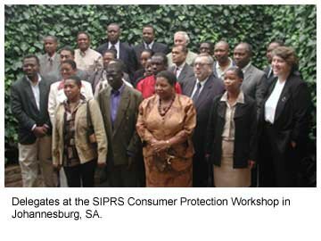 attendees at the TRASA workshop on consumer protection