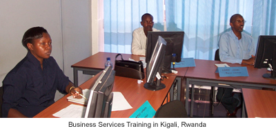 Participants in business training in Kigali