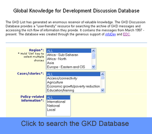 Screenshot of the GKD Database